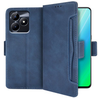 Flip case for Realme C51, Card Slot, blue