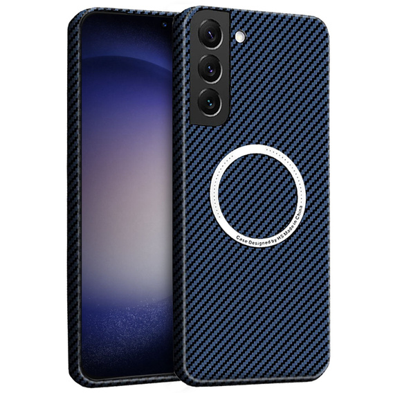 Case for Samsung Galaxy S23, Magsafe Slim Carbon, blue