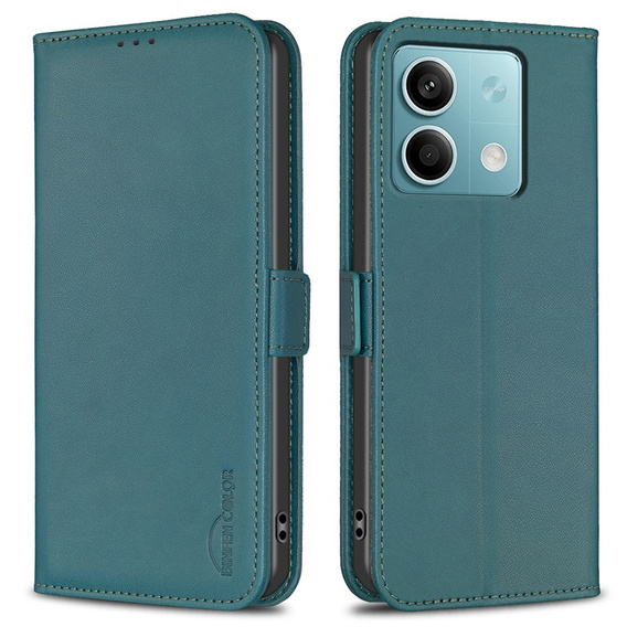 Flip case for Xiaomi Redmi Note 13 5G, BINFEN Wallet, green
