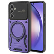BENKS Kevlar Case for Samsung Galaxy A54 5G, for MagSafe, Carbon Fiber, purple