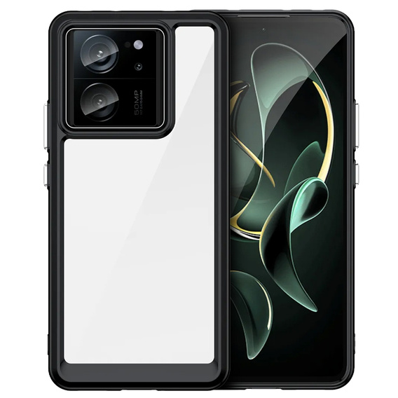 Case for Xiaomi 13T / 13T Pro, Fusion Hybrid, transparent / black