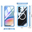 Case for Samsung Galaxy A16, Shockproof, with glass, for MagSafe, blue
