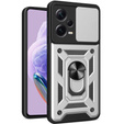 Case for Xiaomi Redmi 12, CamShield Slide, silver