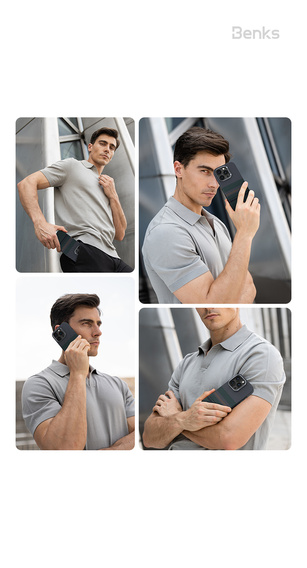 BENKS Kevlar Magnetic Armor Pro Aurora 600D B062 case for MagSafe for iPhone 15 Pro Max