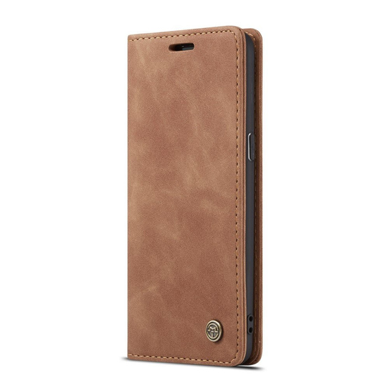 CASEME case for Samsung Galaxy S8, Leather Wallet Case, brown