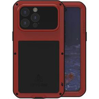 Love Mei Case for iPhone 15 Pro Max, armored with glass, red