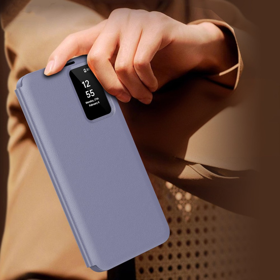 Flip case for Samsung Galaxy S25 Ultra, Smart View Wallet, purple