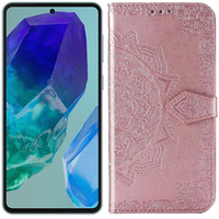 Flip case for Samsung Galaxy M55 5G, Mandala, pink