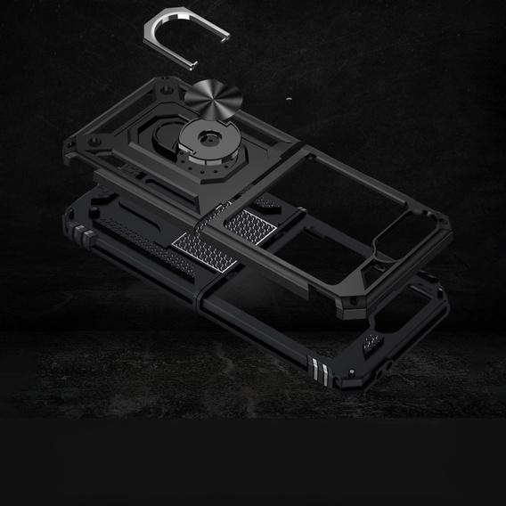 Armor Case for Samsung Galaxy Z Flip7 FE / Z Flip6, Nox Case Ring, black
