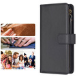 Flip case for Xiaomi Redmi 13C / Poco C65, Wallet Zipper Pocket, black