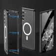 Magnetic Dual Glass MagSafe case for Samsung Galaxy S24+ Plus, black