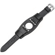 Leather Strap for Apple Watch 1/2/3/4/5/6/7/8/SE/Ultra 42/44/45/49mm, Black.