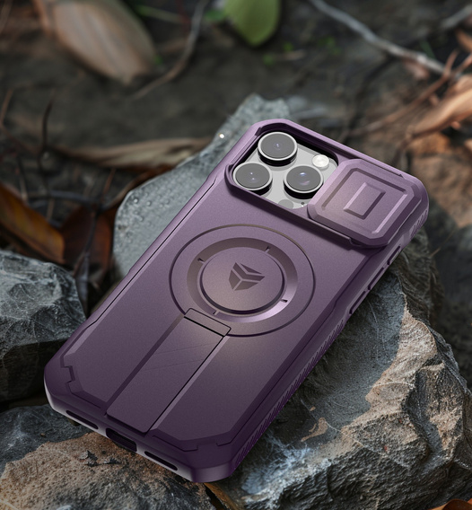 Armored case for iPhone 16 Pro Max, Dexnor CamProtect MagSafe, purple