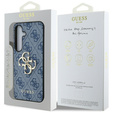 GUESS Case for Samsung Galaxy S25, 4G Big Metal Logo, blue
