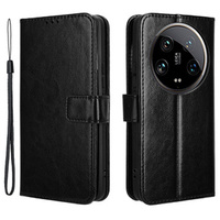 Flip case for Xiaomi 14 Ultra, Crazy Horse Wallet, black
