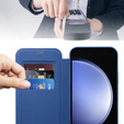 Flip case for Samsung Galaxy S23 FE, RFID Wallet MagSafe CamShield, dark blue
