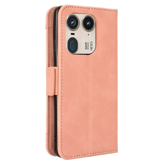 Flip case for Motorola Edge 50 Ultra, Card Slot, pink