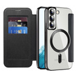 Flip case for Samsung Galaxy S22 5G, RFID Wallet MagSafe CamShield, black