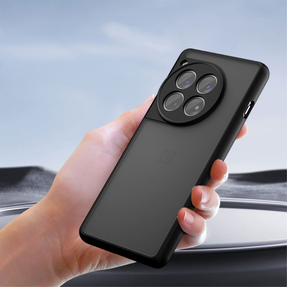 Case for OnePlus 12 5G, Fusion Hybrid, with camera protection, transparent / black