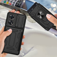 Armored case for Oppo A98 5G, Camera Slide Card Slot, black