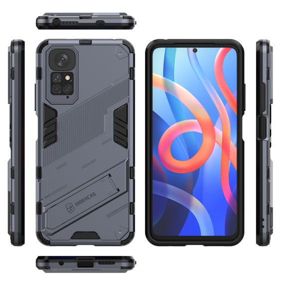 Case for Xiaomi Redmi Note 11/11S, Military kickstand, blue