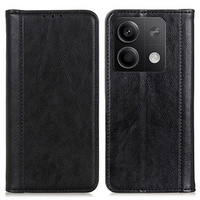 Case for Xiaomi Redmi Note 13 5G, Wallet Litchi Leather, black