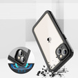 IP68 Waterproof Case for iPhone 15 Plus, Redpepper, black