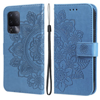 Flip case for Oppo Reno5 Z / A94 / A95 5G, Mandala, blue