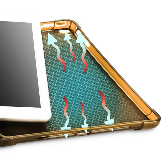 Case for iPad 9.7 2018 / 2017/ Air / Air 2, Smartcase with stylus space, gold