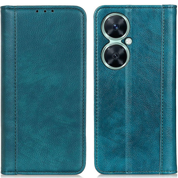 Case for Huawei Nova 11i, Wallet Litchi Leather, green