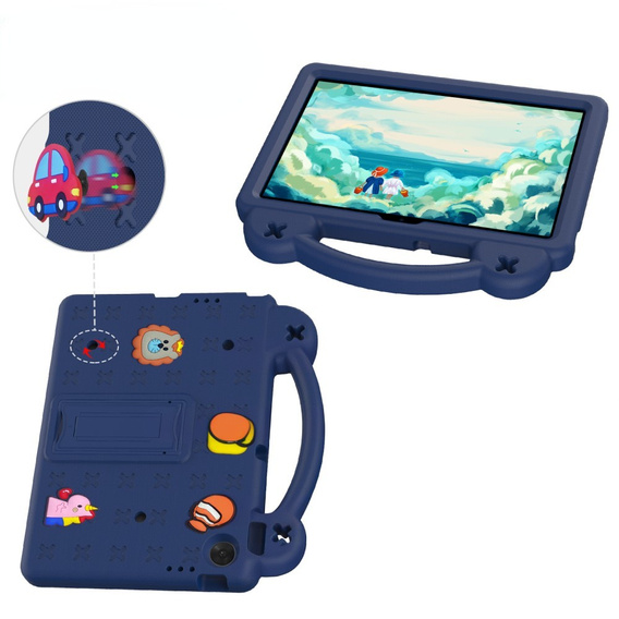Children's case for Lenovo Tab TB311FU, Cute Patterns, with stand, dark blue