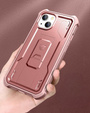 Armored case for iPhone 13 / 14, Dexnor Full Body, pink rose gold