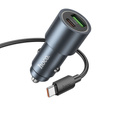Hoco Z60 USB-A + USB-C 48 W car charger with cable