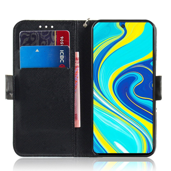 Flip case for Xiaomi Redmi Note 9S / 9 Pro / 9 Pro Max, mandala, white