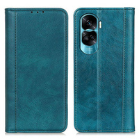 Case for Honor 90 Lite 5G, Wallet Litchi Leather, green
