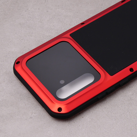 Love Mei Case for Samsung Galaxy A54 5G, armored with glass, red