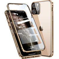 Case for iPhone 11 Pro Max, Magnetic Dual Glass, gold