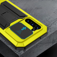 Armored case for Samsung Galaxy S23, R-JUST CamShield Slide, yellow / black