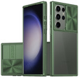 Case for Samsung Galaxy S23 Ultra, Slide Camera, green