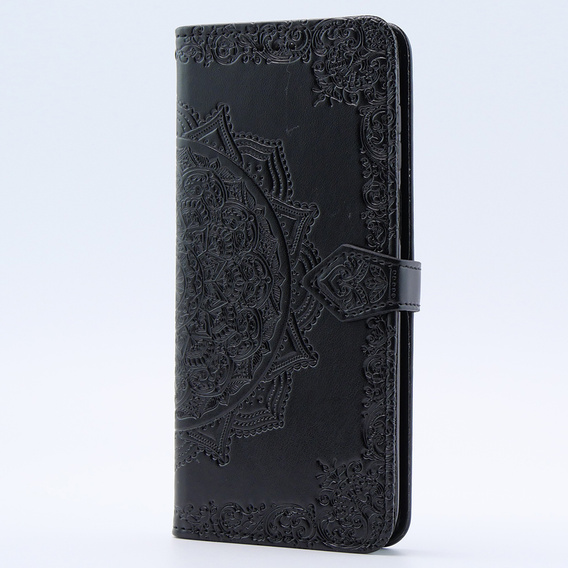 Flip case for Motorola Moto G54 5G, Mandala, black