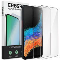 2x Tempered Glass for Samsung Galaxy Xcover 6 Pro, ERBORD 9H Hard Glass for phone screen