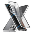 Case for Samsung Galaxy S24 Ultra, Magnetic Dual Glass, silver