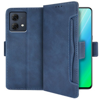 Flip case for Motorola Moto G84 5G, Card Slot, blue