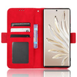 Flip case for Honor 70 5G, Card Slot, red