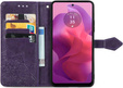 Flip case for Motorola Moto E14, Mandala, purple