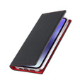 Flip case for iPhone 15, Litchi Skin Grain, black