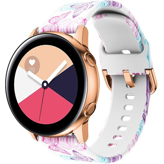 Smooth strap for Samsung Galaxy Watch Active 22mm, Butterfly
