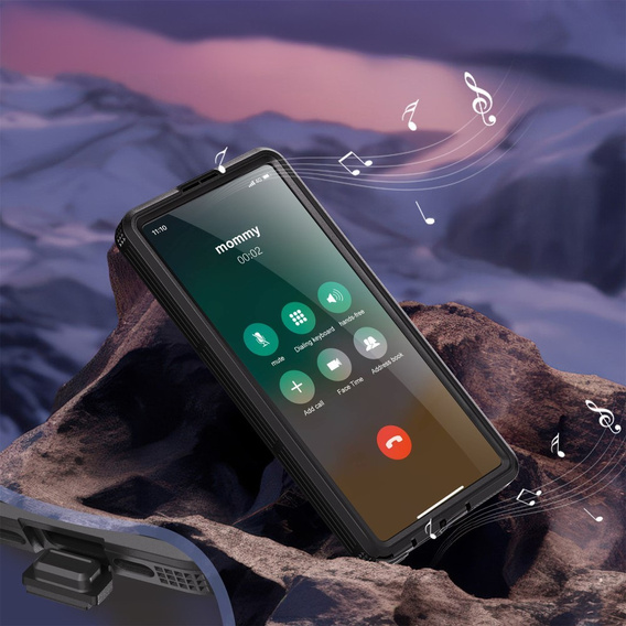 Waterproof case for Samsung Galaxy S25 Ultra, Redpepper, for MagSafe, black
