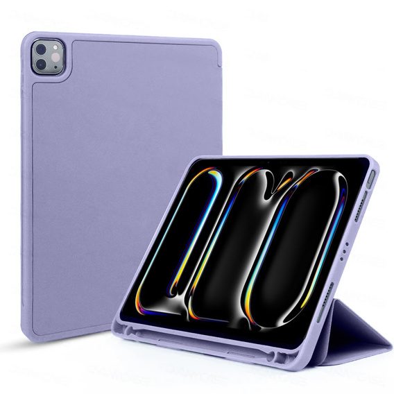 Case for Apple iPad Pro 13" 7 gen. 2024 (A2925, Smartcase with stylus space, purple