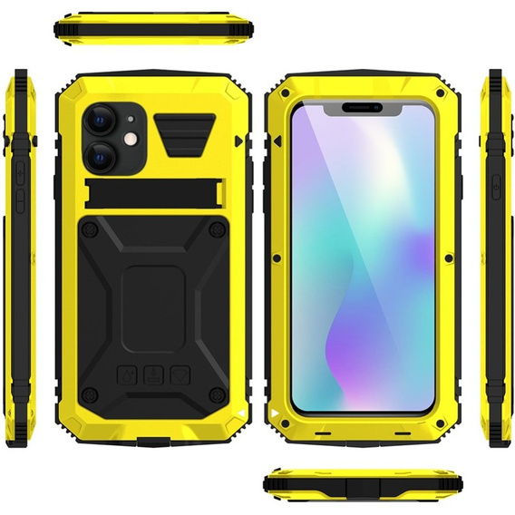 Armored case for iPhone 11, R-JUST, yellow / black
